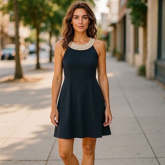 H&M Dresses & Skirts - H&M Black Sleeveless Halter Mini Dress